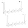 Optish Over The Door Hooks Door Hanger Hooks for Hanging Over The Doors Towel Racks for Bathroom with 12 Coat Hook Coat Rack Bathroom Accessories2 Pack White