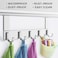 Anjuer Over The Door Hook Organizer Rack Metal Coat Hanger Door 5 Hooks Hanger