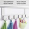 Anjuer Door Hooks Hanger Rack Aluminum Utility Organizer Holder for Kithchen Bathroom 6 Hooks Over the Door Hanger Silver