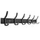 Anjuer Coat Hanger Clothes Rack 6 Hooks Heavy Duty Clothes Hat Holder Aluminum Alloy Black