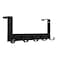 Anjuer Over The Door Hook Organizer Rack Metal Coat Hanger Door 5 Hooks Hanger Black