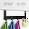 Anjuer Over The Door Hook Organizer Rack Metal Coat Hanger Door 5 Hooks Hanger Black