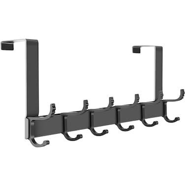NPFVKSA Adjustable Over The Door Hanger6 Double Hooks Over Door Coat Hooks Suitable for Clothes Hats Keys Towel