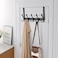 Dseap Over Door Hook 20 Upgraded Version SimpleAssembly Strong HeavyDuty Stainless Steel 5TriHook Over the Door Hanger Rack SimpleStrong Series Black