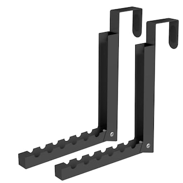 ZMBESUP Over The Door Hanger Folding Clothes Drying Rack Folding Hanging Coat Rack for Indoor Laundry Room Compact Small Space Foldable Portable Clothing Hanger Hook Collapsible 2 PackBlack