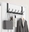 KitchLife Over The Door Hooks Hanger with 7 inches Extended Arms Fits 138 Doors F18U Bathroom Towel Rack Organization Thickened 6Double Hook Matte Black
