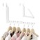 BAKON Over the Door Hooks with 10 RidgesCompact Double Folding Over the Door Hanger for Bathroom Bedroom Laundry RoomMetal Over Door Drying Rack Space Saving Over the Door Clothes Hanger1 White