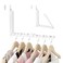BAKON Over the Door Hooks with 10 RidgesCompact Double Folding Over the Door Hanger for Bathroom Bedroom Laundry RoomMetal Over Door Drying Rack Space Saving Over the Door Clothes Hanger1 White