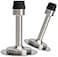 LemonHo No Need to DrillScrew in Wall Mounted Door Stopper 3M Self Adhesive Tape Stainless Steel Doorstops Rubber Bumper Tip Pack of 2 Wall Protector Bedroom Door Stops 3 Inches Height Silver