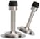 LemonHo No Need to DrillScrew in Wall Mounted Door Stopper 3M Self Adhesive Tape Stainless Steel Doorstops Rubber Bumper Tip Pack of 2 Wall Protector Bedroom Door Stops 3 Inches Height Silver