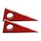 Motis Forcible Entry Wedges Door Stoppers Durable Easy to Use Firefighter Tool Aluminum Wedge to Pry Open Doors Windows More Red