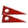 Motis Forcible Entry Wedges Door Stoppers Durable Easy to Use Firefighter Tool Aluminum Wedge to Pry Open Doors Windows More Red