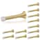 HOMOTEK 12 Pack Spring Door Stopper with Rubber Bumper 318 Flexible Spring Heavy Duty Wall Door Stop Low Mounted Door Bumper for Home Bright Brass
