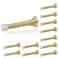 HOMOTEK 12 Pack Spring Door Stopper with Rubber Bumper 318 Flexible Spring Heavy Duty Wall Door Stop Low Mounted Door Bumper for Home Bright Brass