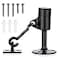 Sumnacon Sturdy Door Stopper with Hook Stainless Steel Modern Door Stop with Rubber Buffer Wall Mounted Metal Doorstop with Hardware for Home Office Black