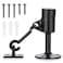 Sumnacon Sturdy Door Stopper with Hook Stainless Steel Modern Door Stop with Rubber Buffer Wall Mounted Metal Doorstop with Hardware for Home Office Black