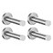 JQK Door Stopper 304 Stainless Steel Thicken 1mm Sound Dampening Door Stop Bumper Wall Protetor 4 Pack Brushed DSB5WNP4