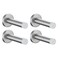 JQK Door Stopper 304 Stainless Steel Thicken 1mm Sound Dampening Door Stop Bumper Wall Protetor 4 Pack Brushed DSB5WNP4