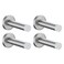 JQK Door Stopper 304 Stainless Steel Thicken 1mm Sound Dampening Door Stop Bumper Wall Protetor 4 Pack Brushed DSB5WNP4