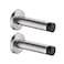 JQK Door Stopper 304 Stainless Steel Thicken 1mm Sound Dampening Door Stop Bumper Wall Protetor 2 Pack Brushed DSB5BNP2