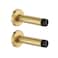 JQK Door Stopper Gold 304 Stainless Steel Thicken 1mm Sound Dampening Door Stop Bumper Wall Protetor 2 Pack Brushed Gold DSB5BGP2