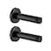 JQK Door Stopper Black 304 Stainless Steel Thicken 1mm Sound Dampening Door Stop Bumper Wall Protetor 2 Pack Matte Black DSB5PBP2
