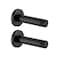 JQK Door Stopper Black 304 Stainless Steel Thicken 1mm Sound Dampening Door Stop Bumper Wall Protetor 2 Pack Matte Black DSB5PBP2