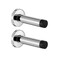 JQK Door Stopper Chrome 304 Stainless Steel Thicken 1mm Sound Dampening Door Stop Bumper Wall Protetor 2 Pack Polished Chrome DSB5CHP2