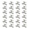 SUNTAI 24 Pack Hinge Pin Brushed Nickel Door Stopper Adjustable Heavy Duty Hinge Pin Door Stop with Rubber Bumper Tips