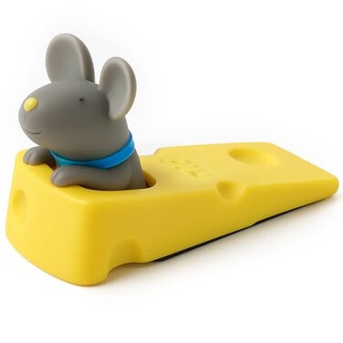 DomeStar Cute Mouse Stopper Gray Mouse Door Stop Decorative Animal Doorstop Door Wedge