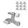 KOVOSCH 10 Pack Hinge Pin Door Stopper Brushed Satin Nickel Adjustable Heavy Duty Hinge Pin Door Stops with White Rubber Bumper Tips