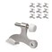 KOVOSCH 10 Pack Hinge Pin Door Stopper Brushed Satin Nickel Adjustable Heavy Duty Hinge Pin Door Stops with White Rubber Bumper Tips