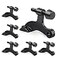 KOVOSCH 6 Pack Hinge Pin Door Stopper Black Adjustable Heavy Duty Hinge Pin Door Stop with Black Rubber Bumper Tips