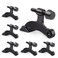 KOVOSCH 6 Pack Hinge Pin Door Stopper Black Adjustable Heavy Duty Hinge Pin Door Stop with Black Rubber Bumper Tips