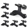 KOVOSCH 6 Pack Hinge Pin Door Stopper Black Adjustable Heavy Duty Hinge Pin Door Stop with Black Rubber Bumper Tips