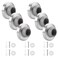 TINSKY 6pcs Concave Wall Door Stopper Bumper Door Stop Wall Mount Protector Stainless Round Rubber Handle Stoppers Knob Prevent Door Handle Damage Shield Walls Grey