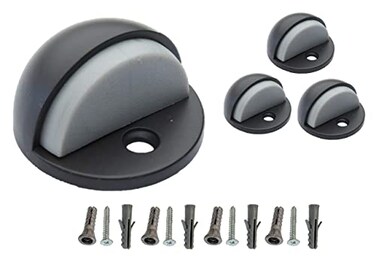 QCAA Low Dome Floor Door Stop H 254 x Diameter 445mm Zinc Die Cast ORB Oil Rubbed Bronze Powder Coated Made in Taiwan 4 Pack