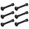 KOVOSCH 6 Pack Spring Door Stopper Black 314 Flexible Spring Door Stops with Black Rubber Bumper Tips