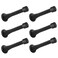 KOVOSCH 6 Pack Spring Door Stopper Black 314 Flexible Spring Door Stops with Black Rubber Bumper Tips