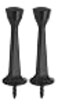 QCAA Rubber Tip Heavy Duty Solid Rigid Door Stop 3 Zinc Die Cast Matte Black Made in Taiwan 2 Pack