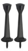 QCAA Rubber Tip Heavy Duty Solid Rigid Door Stop 3 Zinc Die Cast Matte Black Made in Taiwan 2 Pack