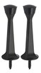 QCAA Rubber Tip Heavy Duty Solid Rigid Door Stop 3 Zinc Die Cast Matte Black Made in Taiwan 2 Pack
