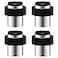 Xynchung 4 Pack Door Stoppers Stainless Steel with Rubber Bumper Door Stops for Wall and Floor Mounting Height 18
