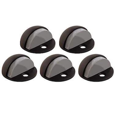Design House Dome Door Stop Wall Protector with Rubber Stopper Design House Oil Rubbed Bronze Floor Mounted Door Stoppers 5Pack 181891
