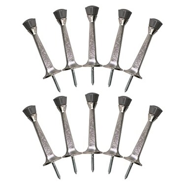 Design House Door Stop Wall Protector with Rubber Tip Design House Satin Nickel Solid Steel Cast Door Stoppers 10Pack 181735