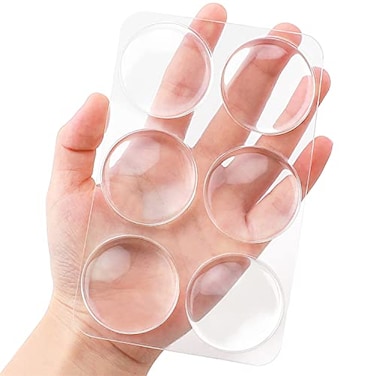 Xfenvs Strongest Wall Door Handle Stopper 6 PCS Clear Round Rubber Door Knob Wall Shields Guard Cushion Bumper Protectors for Wall Stronger SelfAdhesive Silencer 157 6PCS Clear
