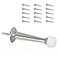 KOVOSCH 16 Pack Solid Rigid Door Stops Heavy Duty Door Stoppers Wall Protector with Soft Rubber Tips Satin Nickel