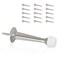 KOVOSCH 16 Pack Solid Rigid Door Stops Heavy Duty Door Stoppers Wall Protector with Soft Rubber Tips Satin Nickel