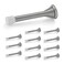 Ravinte Door Stoppers 12 Pack Spring Door Stops with Rubber Bumper Satin Nickel Door Stoppers for Bottom of Door