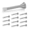 Ravinte Door Stoppers 12 Pack Spring Door Stops with Rubber Bumper Satin Nickel Door Stoppers for Bottom of Door